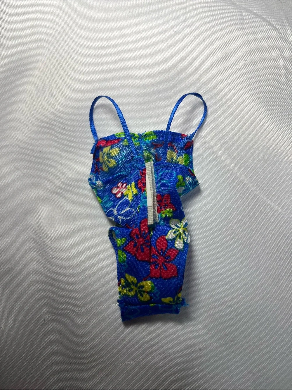 Vintage 1999 Barbie Hawaii Midge 24617 Blue Floral Bathing Suit Outfit Only